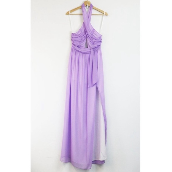 Majorelle Andromeda Ruched Halter Cut Out Gown - Picture 2 of 9